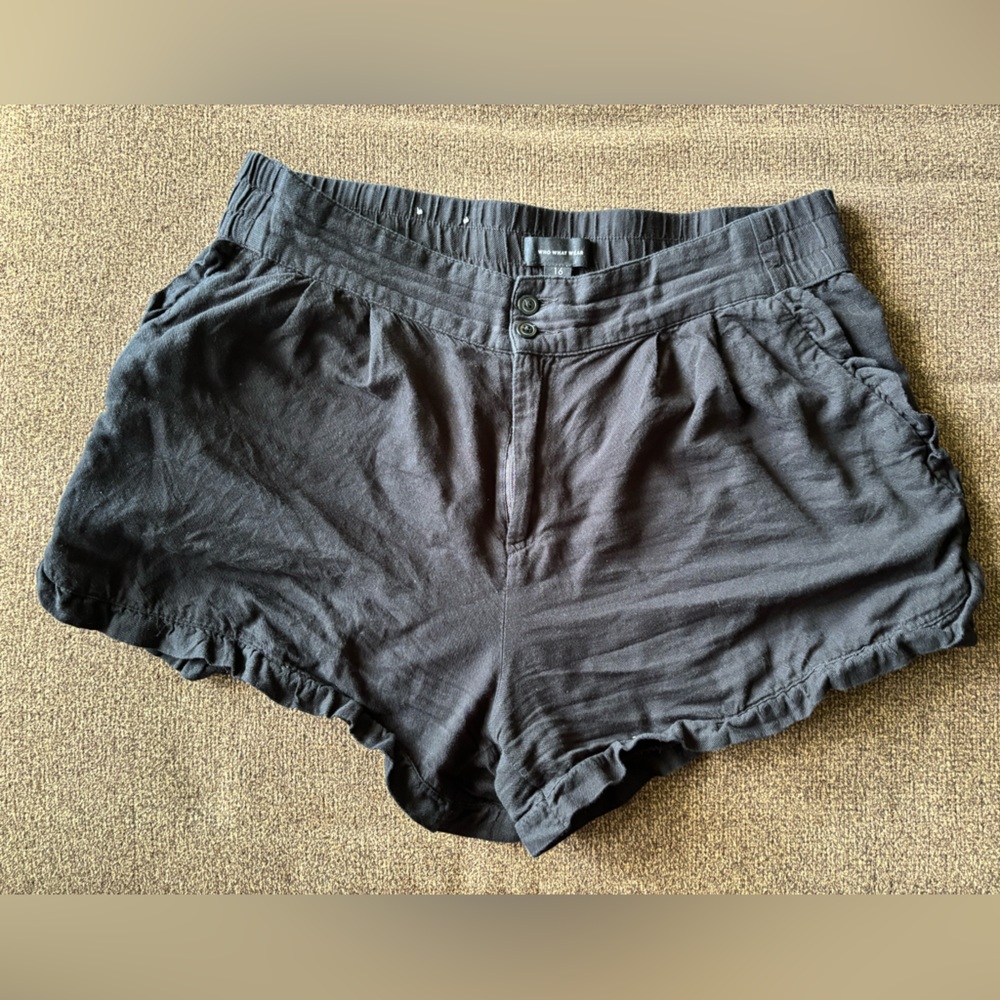 Who What Wear Black Cotton Shorts